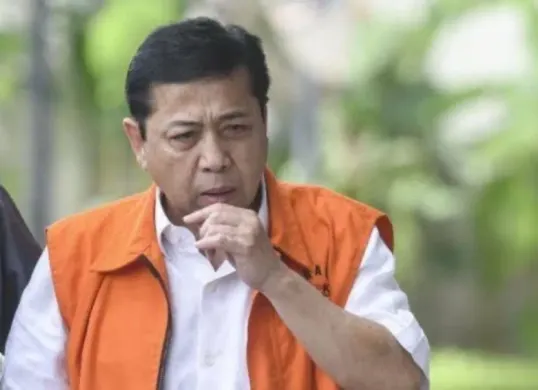 Mantan Ketua DPR RI, Setya Novanto esmi keluar dari penjara dengan status bebas bersyarat. (Sumber: tvri)