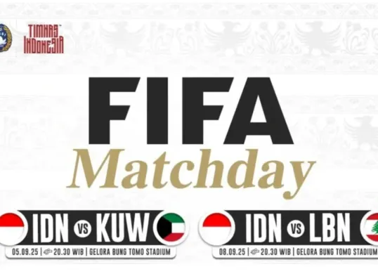 Penjualan tiket FIFA Matchday 2025 antara Timnas Indonesia vs Kuwait dan Lebanon resmi dibuka. (Sumber: Instagram/@pssi)