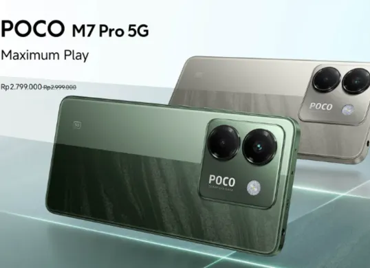 Smartphone mid-range dengan kamera bagus, POCO M7 Pro 5G menjawabnya dengan kamera OIS, desain premium dual-tone, dan layar AMOLED 120Hz. (Sumber: mi.co.id)