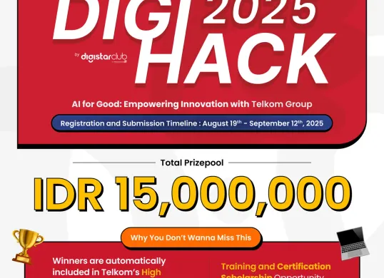 Poster event Telkom menggelar DigiHack 2025. (Sumber: Dok. Telkom)