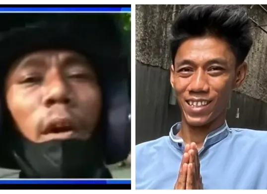 Driver Grab, M Abdul Gofur yang viral usai dikabarkan hilang di kawasan Kwitang, Senen, Jakarta Pusat karena diduga melontarkan kalimat kasar yang menyebut aparat Brimob. (Sumber: X/@_mardial)