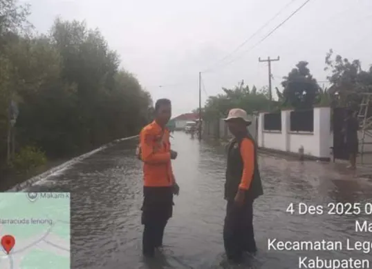 Potret banjir rob yang terjadi di wilayah Subang dan Indramayu, Jawa Barat. (Sumber: Pemprov Jabar)
