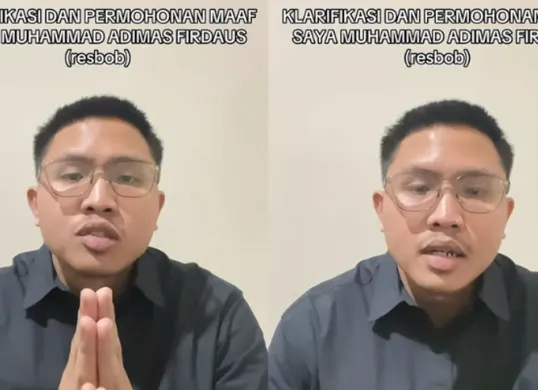 Resbob meminta maaf usai ucapannya yang menghina Suku Sunda. Dalam klarifikasinya, ia mengaku tidak sadar dan menyebut alkohol sebagai biang keladi. (Sumber: TikTok/@resbobbb)