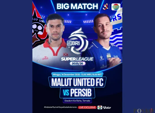 LINK LIVE STREAMING Nonton Malut United vs Persib (Sumber: Instagram/sports.indosiar/Edited Muhammad Ibrahim)