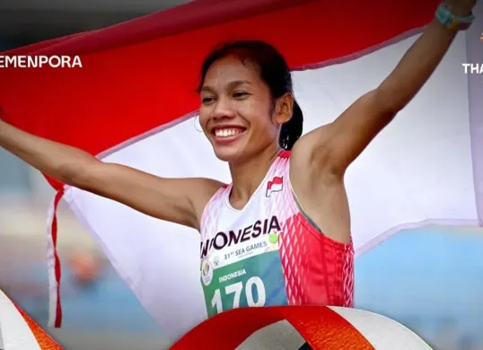 Atlet atletik perempuan Indonesia sumbangkan medali emas di SEA Games 2025. (Sumber: Instagram/@kemenpora)