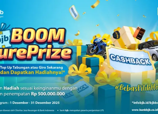 Promo akhir bjb Boom SurePrize. (Sumber: Corsec bank bjb)