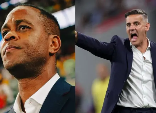 Patrick Kluivert dan John Herdman (Sumber: X/@TimnasXtra)