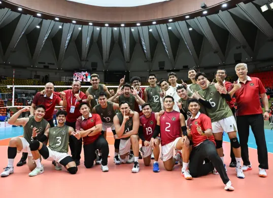 Link live streaming final voli putra SEA Games 2025 Indonesia vs Thailand hari ini. (Sumber: X/@volleyballidn)