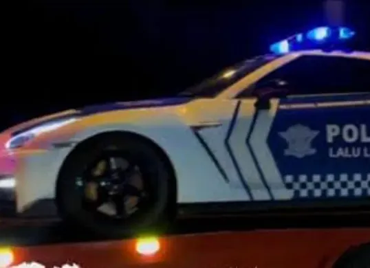 Nissan GT-R R35 berlivery Polisi. (Sumber: Istimewa)