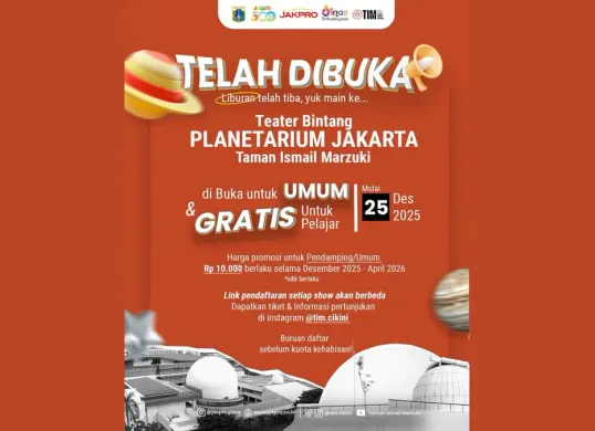 Planetarium Jakarta Resmi dibuka kembali (Sumber: Instagram/@tim.cikini)