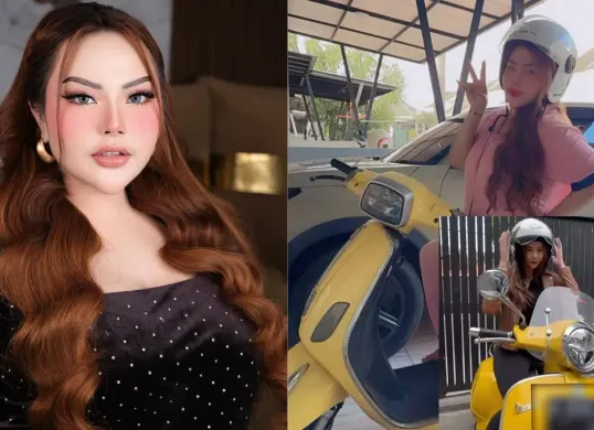 Heboh vespa kuning dan motor BMW, Lisa Mariana-Aura Kasih (Sumber: Instagram/@lisamarianaaa)