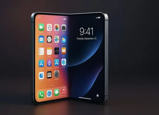 Bocoran perbandingan  iPhone Fold dari Apple dan Samsung Galaxy Z Fold 8 Wide. (Sumber: Pinterest)