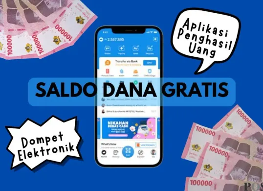 Mendaftar sekarang di aplikasi penghasil uang dan nikmati saldo DANA gratis Rp50.000 untuk pengguna baru. (Sumber: Poskota/Neni Nuraeni/DANA)