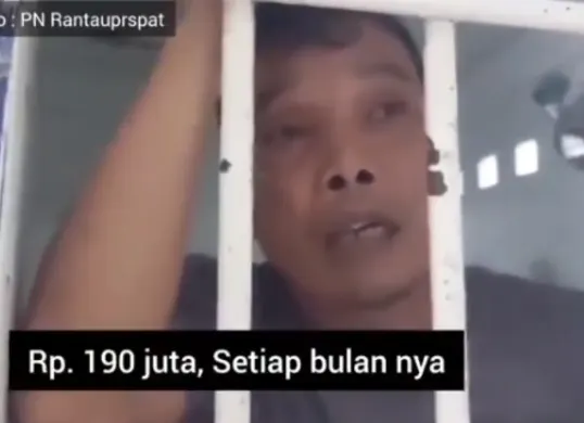 Video viral pengakuan seorang pria mengatakan memberikan setoran hingga ratusan juta setiap bulan ke polisi di Polres Labuhanbatu. (Sumber: Tangkap Layar X/@sutanmangara)