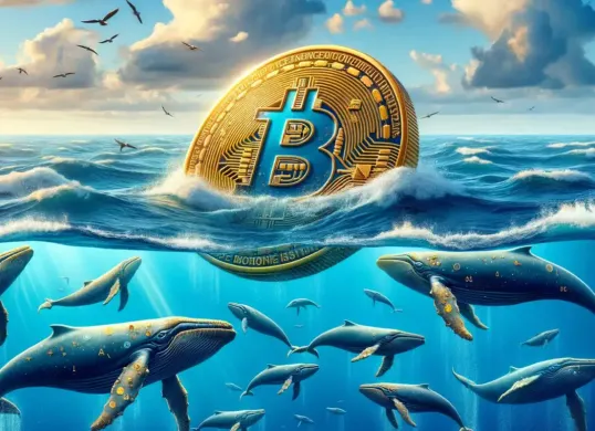 Ilustrasi mata uang kripto Bitcoin yang terus dikoleksi oleh investor besar yang disebut Whale. (Sumber: Watcher Guru)