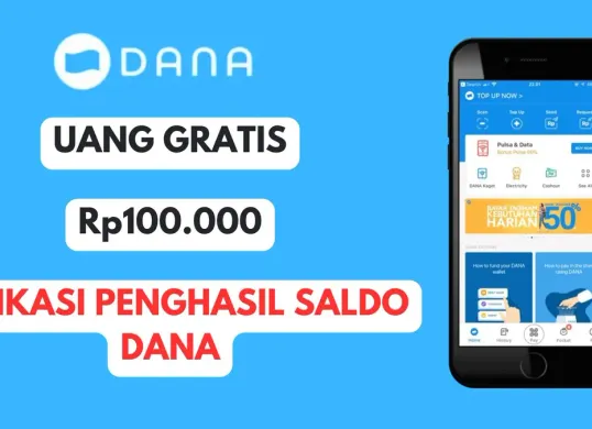 Klaim uang gratis hingga Rp100.000 yang cair dari aplikasi penghasil saldo DANA. (Sumber: Poskota/Herdyan Anugrah Triguna)