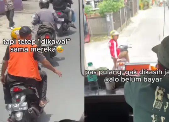 Bus rombongan wisatawan di Bandung jadi korban pungli dengan modus pengawalan. (Sumber: Tangkap Layar Instagram/@bdg.info)