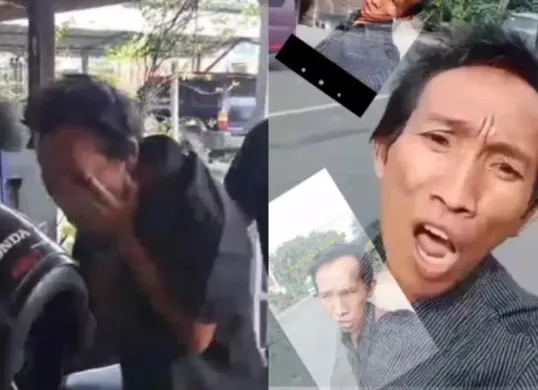 Preman di Lampung mengancam akan membunuh polisi karena tidak terima dilarang palak sopir truk. (Sumber: Tangkap Layar TikTok/@andi.guntara)