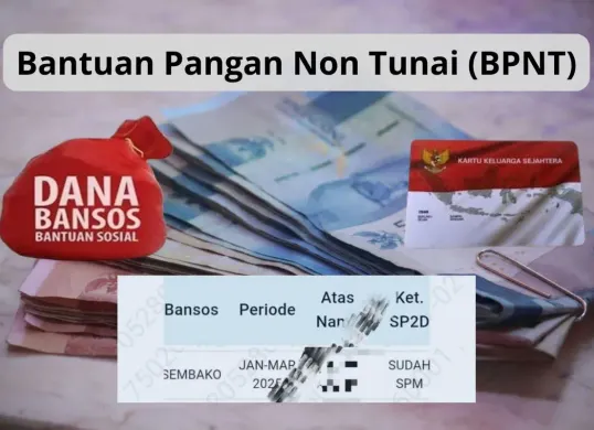 Proses pencairan BPNT tahap 1 2025. (Sumber: Poskota/Audie Salsabila)