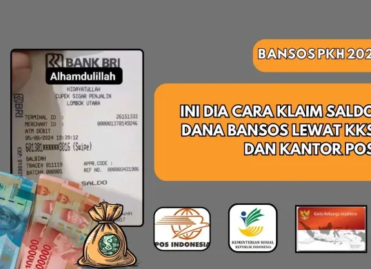 Berikut ini cara klaim saldo dana bansos PKH 2025 melalui rekening KKS dan Kantor Pos. (Sumber: Poskota/Iko Sara Hosa)