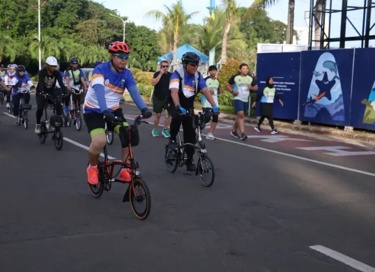 Kegiatan Bulan Keselamatan dan Kesehatan Kerja (K3) di Pantai Festival Ancol, Jakarta Utara, Sabtu, 15 Februari 2025. (Sumber: Dinas DTKS Jakarta)