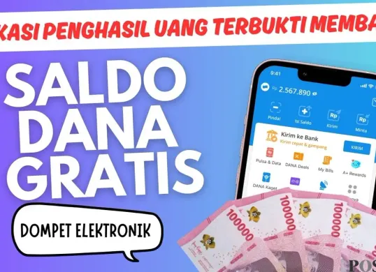 Klaim penghasilannya dari aplikasi penghasil saldo DANA gratis. (Sumber: Poskota/Neni Nuraeni/DANA)