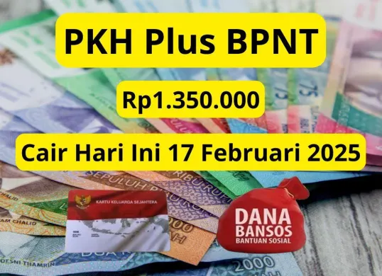Saldo bansos PKH plus BPNT cair hari ini Rp1.350.000 hari ini 17 Februari 2025. (Sumber: Poskota/Audie Salsabila)