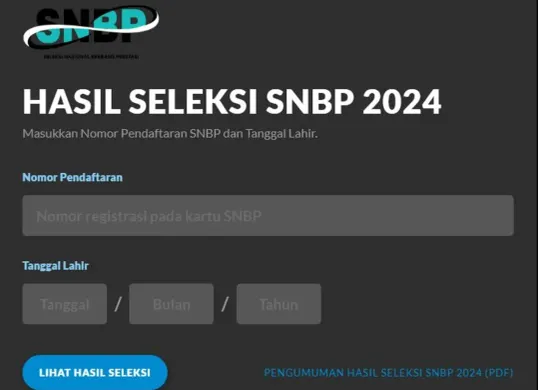 Link cek pengumuman hasil SNBP 2025. (Sumber: Tangkapan Layar/https://pengumuman-snbp-snpmb.bppp.kemdikbud.go.id/)