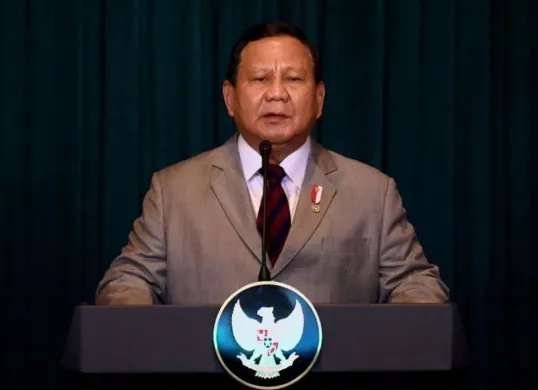 Presiden Prabowo Subianto menjadi pembicara pada sesi pembicaraan bersama Presiden Republik Indonesia dalam World Governments Summit 2025 yang dilakukan melalui konferensi video, pada Kamis, 13 Februari 2025. (Sumber: setneg.go.id)
