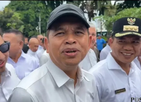 Persiapan pelantikan Kepala Daerah hasil Pilkada 2024 di Monas, Jakarta Pusat, Selasa, 19 Februari 2025. (Sumber: Poskota/Pandi Ramedhan)