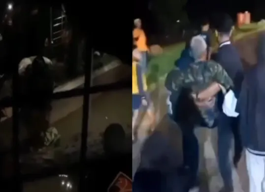 Potret saat seorang kakek digigit buaya di Kabupaten Gowa, Sulawesi Selatan. (Sumber: Tangkapan Layar Instagram/@fakta.beriita)