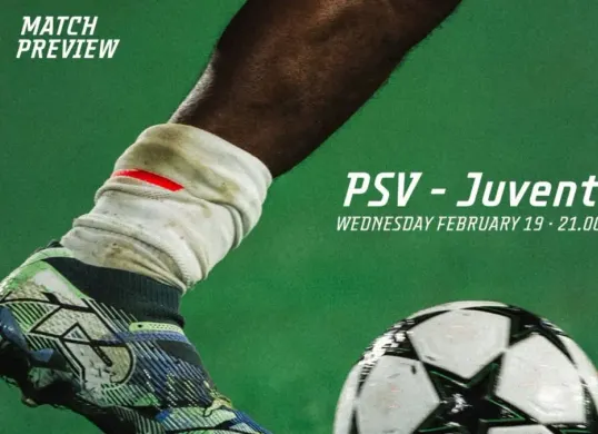 Prediksi skor dan starting PSV Eindhoven vs Juventus di leg kedua play-off fase gugur Liga Champions 2024/2025 (Sumber: Instagram @psv)
