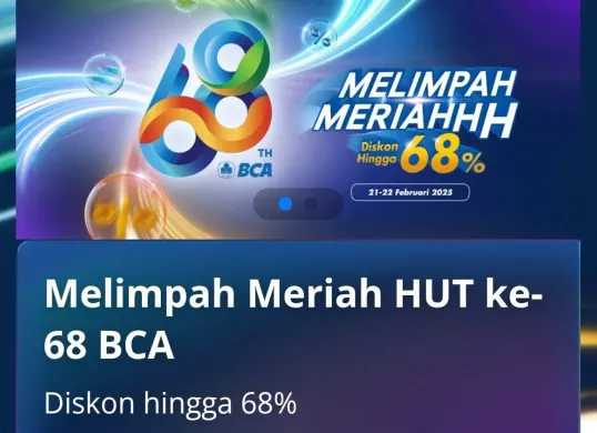 Promo HUT BCA 2025 ke-68. (Sumber: Dok/promo.bca.co.id)
