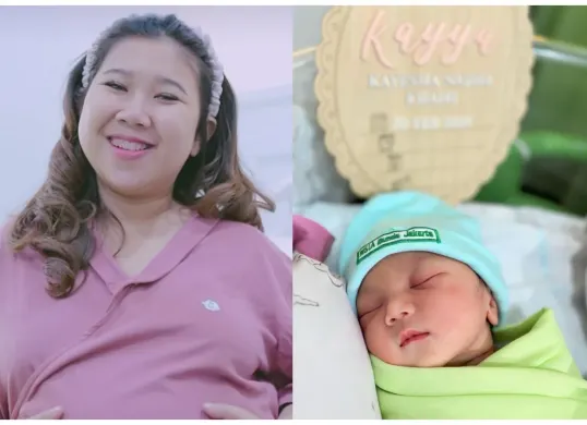 Kiky Saputri membagikan momen bahagia saat melahirkan putri pertamanya yang diberi nama Kayesha Nadha Khairi. (Sumber: Instagram Kiky Saputri)