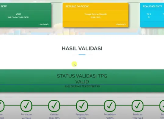 Pastikan info GTK Valid sudah benar sebelum dikirimkan ke Dinas Pendidikan. (Sumber: YouTube/@ahmadfatkhul)