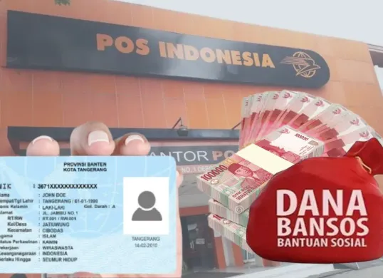 Saldo dana bansos PKH Rp600.000 yang cair lewat Kantor Pos diberikan pada pemilik NIK e-KTP terdata. (Sumber: Poskota/edited by Syifa Luthfiyah)