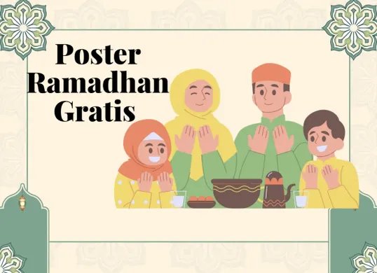 Unduh poster Ramadhan 2025 di sini. (Sumber: Poskota/Canva edited Huriyyatul Wardah)