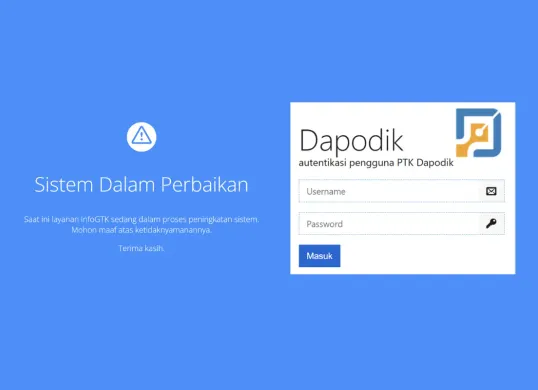Gunakan link alternatif PTK Data Dik untuk cek NRG dan data sertifikasi guru 2024 saat Info GTK sedang down. (Sumber: Istimewa)