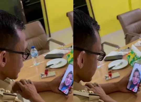 Wakil Bupati Bogor, Jaro Ade menghubungi Kepala Desa Gunung Menyan, Wiwin Komalasari buntut dari viralnya video tertawakan nasi kotak. (Sumber: Tangkap Layar Instagram/@koalisi.indonesia.maju)