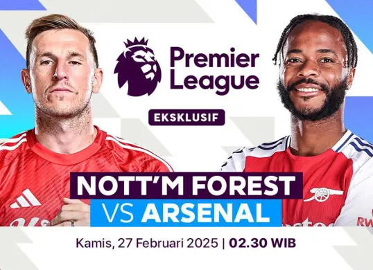 Link live streaming Nottingham Forest vs Arsenal. (Sumber: Vidio)