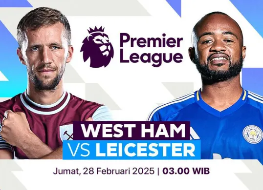 Link live streaming West Ham vs Leicester City. (Sumber: Vidio)