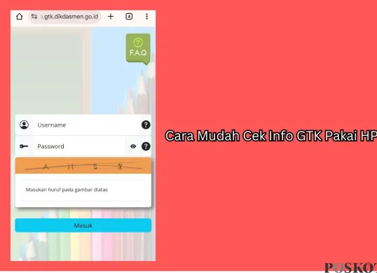 Ilustrasi cek Info GTK menggunakan HP atau ponsel. (Sumber: Poskota/Dzikri)