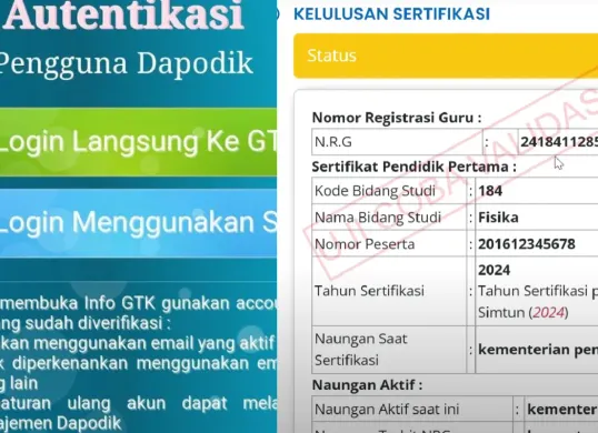 Validasi SKTP sudah tampil di Info GTK, cek status validasi TPG Anda sekarang! (Sumber: Istimewa)