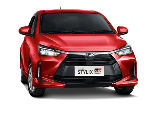 Cek harga dan desain terbaru dari Toyota Agya Stylix 2025 dengan penambahan GR Parts dan body kit terbaru. (Sumber: Toyota Astra)