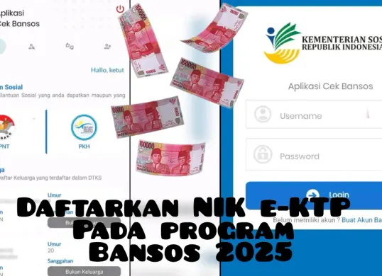 Cara Daftar Bansos Online Melalui Hp Bermodalkan NIK dan e-KTP, Cair Januari 2025 (Poskota/Edit Resi Siti Jubaedah)