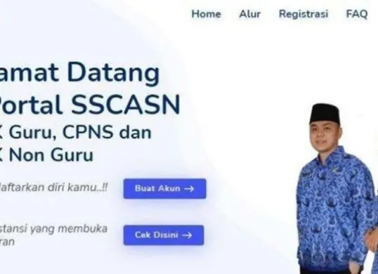 Cek informasi proses rekrutmen CPNS 2025 dan cara pembuatan akun SSCASN (Sumber: laman SSCASN)