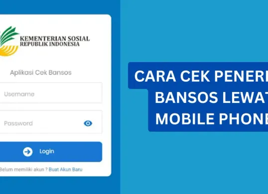 Periksa daftar penerima bansos lewat aplikasi mobile phone. (Sumber: Poskota/Legenda Kinanty Putri)