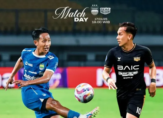 Laga Persib vs Dewa United akan berlangsung di Stadiun Gelora Bandung Lautan Api, Jumat 17 Januari 2025, pukul 19.00 WIB. (Sumber: X/@bandungfootball)