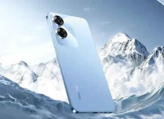 Tampilan stylish Realme Note 60x dengan bodi ringan dan fitur lengkap, pilihan sempurna untuk pengguna modern. (Sumber: Pinterest)