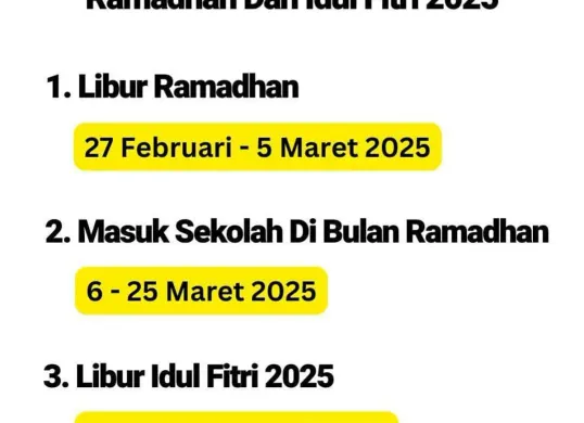 Jadwal kegiatan pembelajaran selama Ramadhan yang tetap memperhatikan nilai keagamaan dan karakter siswa. (Sumber: Facebook/Adila)